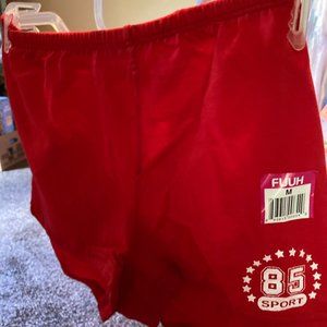 LADIES SHORTS WITH  # 85 RED COOL AND PRETTY NEW